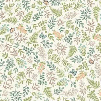 Tecido Andover Makower Little Ones, Foliage Cream