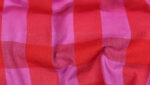 tecido xadrez fio tinto vermelho rosa