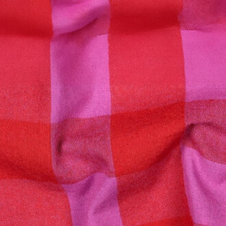 tecido xadrez fio tinto vermelho rosa