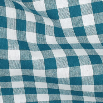 Tecido Vichy Fio Tinto 10mm Azul Petróleo