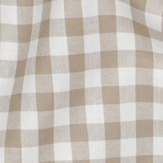 Tecido Vichy Fio Tinto 10mm Areia