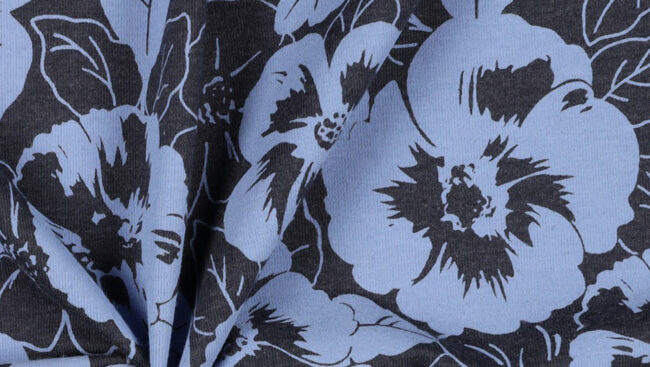 tecido jersey mélange indigo