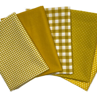Conjunto de Tecidos Algodão Campestres Ocre