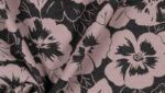 Tecido Jersey Mélange Antracite Flores